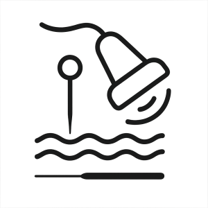 Icono de tratamiento de electrólisis percutánea ecoguiada