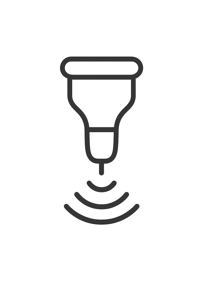 Icono de tratamiento con ultrasonidos terapéuticos